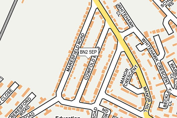 BN2 5EP map - OS OpenMap – Local (Ordnance Survey)