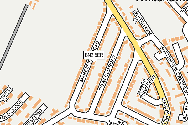 BN2 5ER map - OS OpenMap – Local (Ordnance Survey)