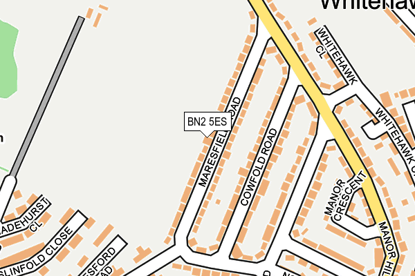 BN2 5ES map - OS OpenMap – Local (Ordnance Survey)