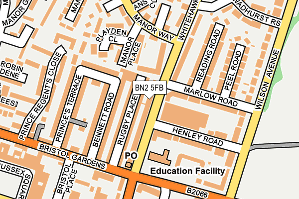 BN2 5FB map - OS OpenMap – Local (Ordnance Survey)