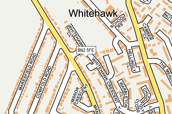 BN2 5FE map - OS OpenMap – Local (Ordnance Survey)