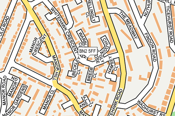 BN2 5FF map - OS OpenMap – Local (Ordnance Survey)