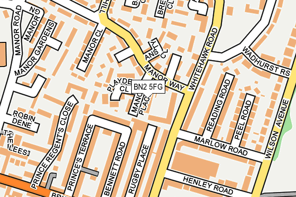 BN2 5FG map - OS OpenMap – Local (Ordnance Survey)