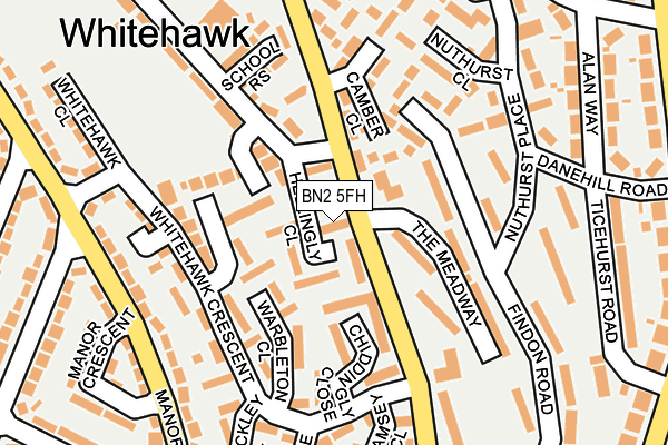 BN2 5FH map - OS OpenMap – Local (Ordnance Survey)