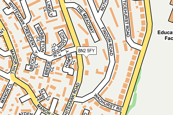BN2 5FY map - OS OpenMap – Local (Ordnance Survey)
