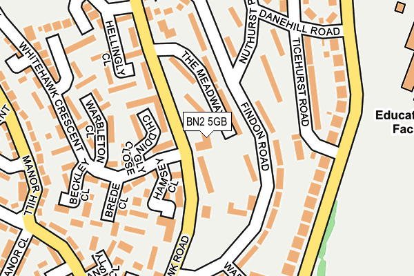 BN2 5GB map - OS OpenMap – Local (Ordnance Survey)