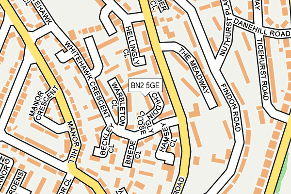 BN2 5GE map - OS OpenMap – Local (Ordnance Survey)