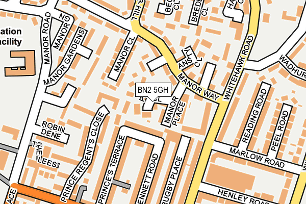 BN2 5GH map - OS OpenMap – Local (Ordnance Survey)