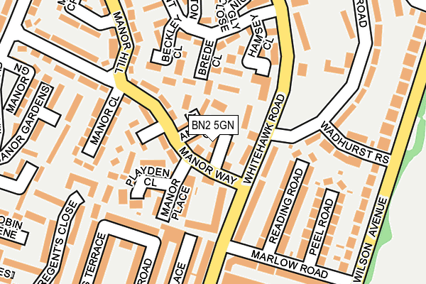 BN2 5GN map - OS OpenMap – Local (Ordnance Survey)