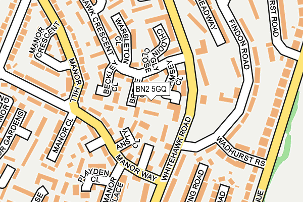 BN2 5GQ map - OS OpenMap – Local (Ordnance Survey)