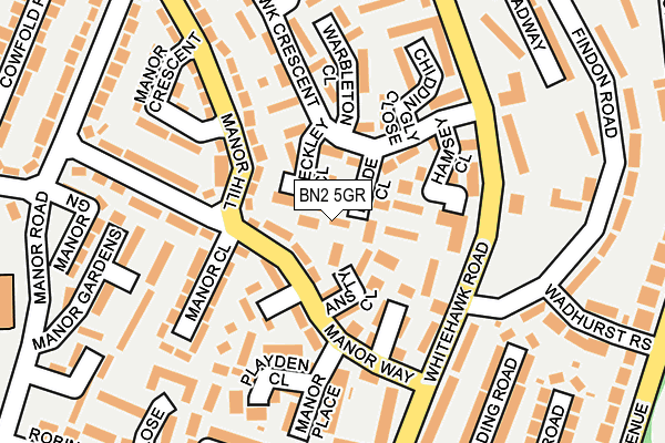BN2 5GR map - OS OpenMap – Local (Ordnance Survey)