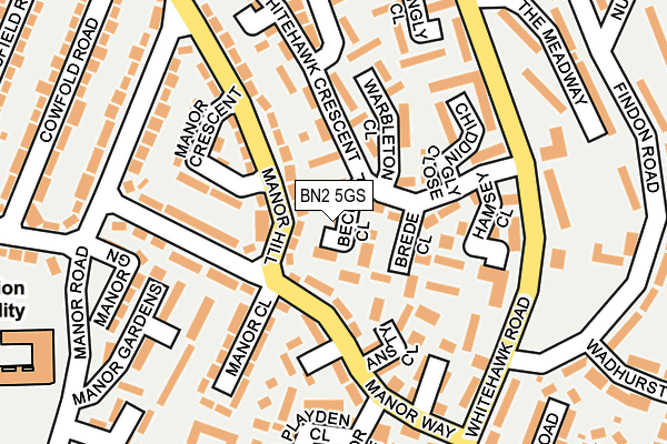 BN2 5GS map - OS OpenMap – Local (Ordnance Survey)