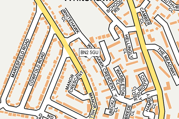 BN2 5GU map - OS OpenMap – Local (Ordnance Survey)