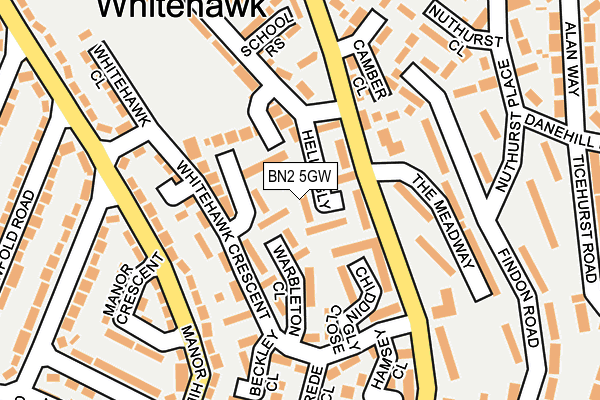 BN2 5GW map - OS OpenMap – Local (Ordnance Survey)