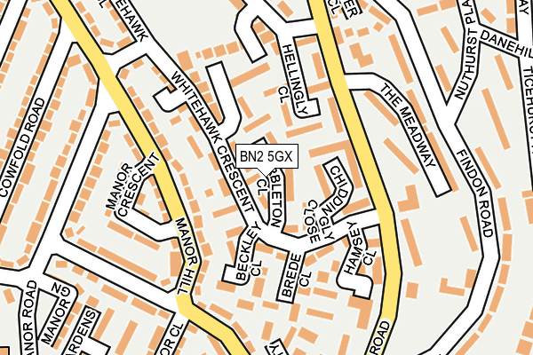 BN2 5GX map - OS OpenMap – Local (Ordnance Survey)