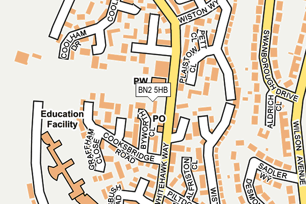 BN2 5HB map - OS OpenMap – Local (Ordnance Survey)