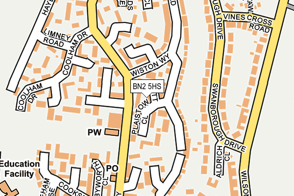 BN2 5HS map - OS OpenMap – Local (Ordnance Survey)