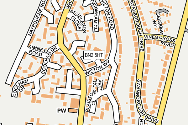 BN2 5HT map - OS OpenMap – Local (Ordnance Survey)