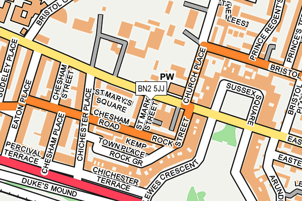 BN2 5JJ map - OS OpenMap – Local (Ordnance Survey)