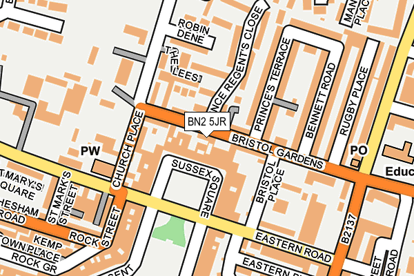 BN2 5JR map - OS OpenMap – Local (Ordnance Survey)