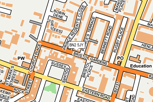 BN2 5JY map - OS OpenMap – Local (Ordnance Survey)