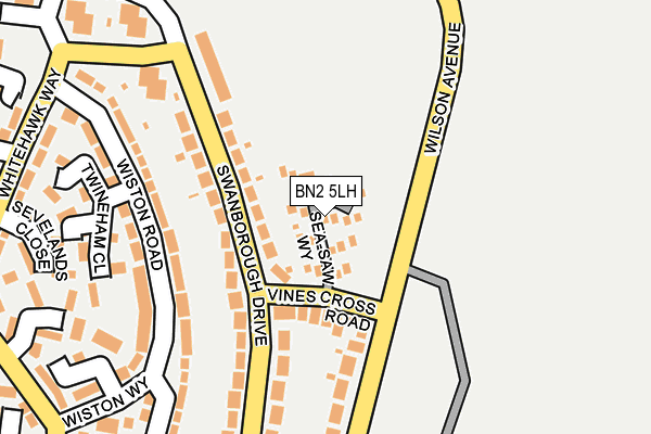 BN2 5LH map - OS OpenMap – Local (Ordnance Survey)