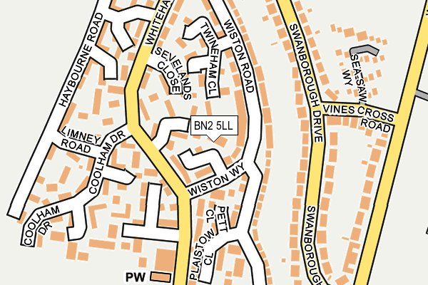 BN2 5LL map - OS OpenMap – Local (Ordnance Survey)