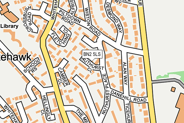 BN2 5LS map - OS OpenMap – Local (Ordnance Survey)