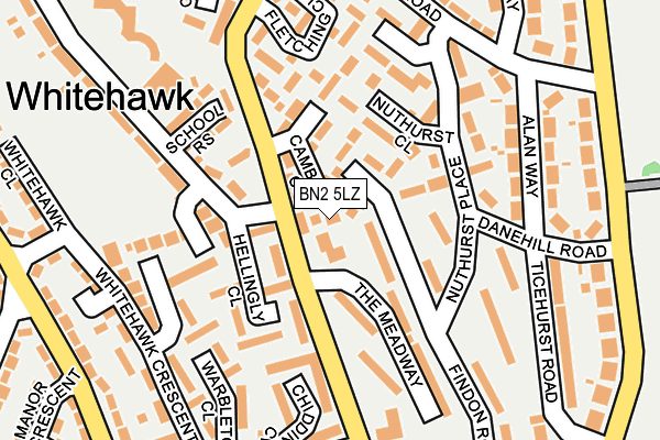 BN2 5LZ map - OS OpenMap – Local (Ordnance Survey)