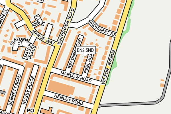 BN2 5ND map - OS OpenMap – Local (Ordnance Survey)
