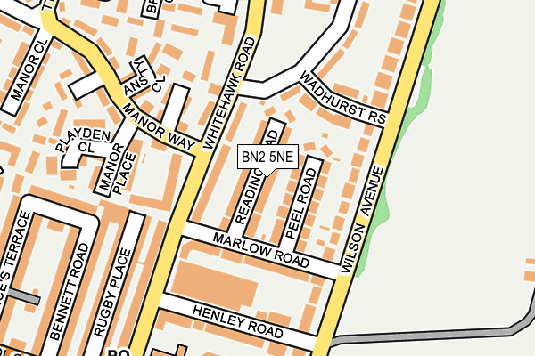 BN2 5NE map - OS OpenMap – Local (Ordnance Survey)