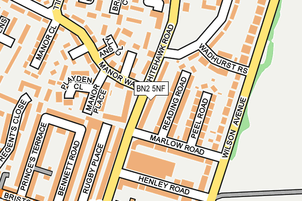 BN2 5NF map - OS OpenMap – Local (Ordnance Survey)