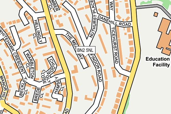 BN2 5NL map - OS OpenMap – Local (Ordnance Survey)