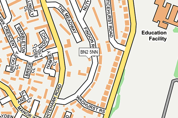 BN2 5NN map - OS OpenMap – Local (Ordnance Survey)