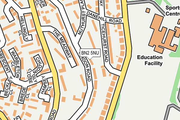 BN2 5NU map - OS OpenMap – Local (Ordnance Survey)