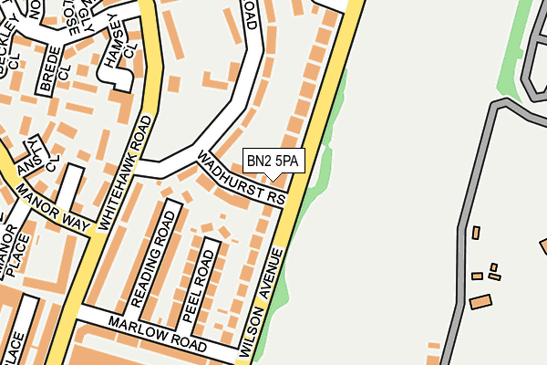 BN2 5PA map - OS OpenMap – Local (Ordnance Survey)