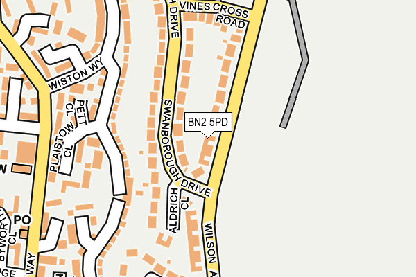 BN2 5PD map - OS OpenMap – Local (Ordnance Survey)