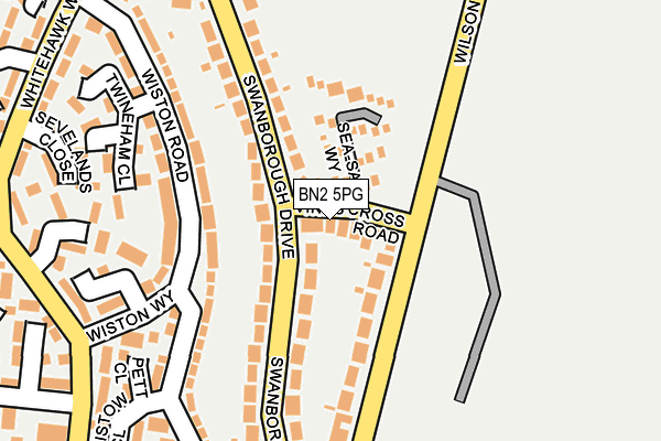 BN2 5PG map - OS OpenMap – Local (Ordnance Survey)