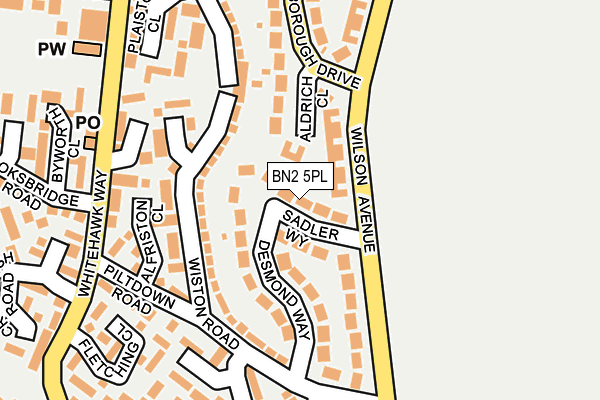 BN2 5PL map - OS OpenMap – Local (Ordnance Survey)