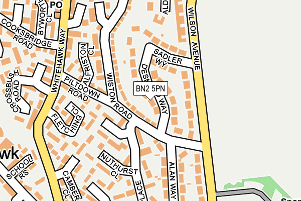 BN2 5PN map - OS OpenMap – Local (Ordnance Survey)