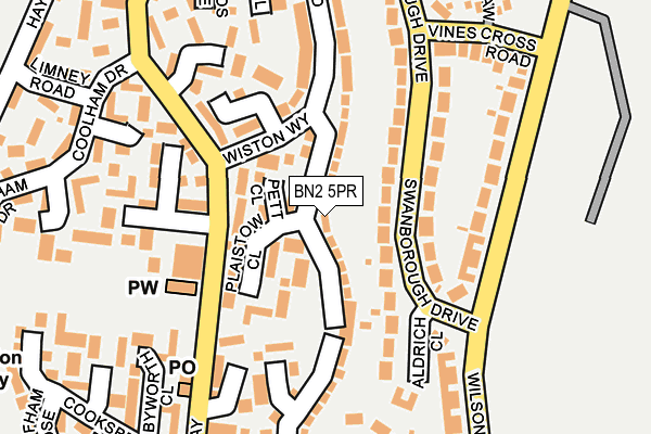 BN2 5PR map - OS OpenMap – Local (Ordnance Survey)