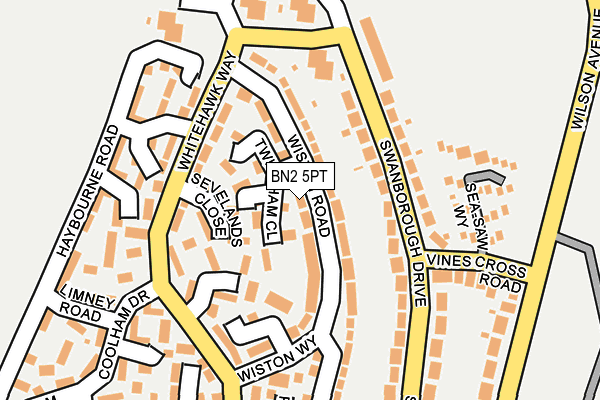 BN2 5PT map - OS OpenMap – Local (Ordnance Survey)