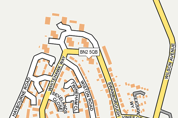 BN2 5QB map - OS OpenMap – Local (Ordnance Survey)
