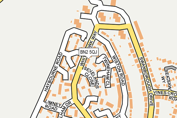 BN2 5QJ map - OS OpenMap – Local (Ordnance Survey)