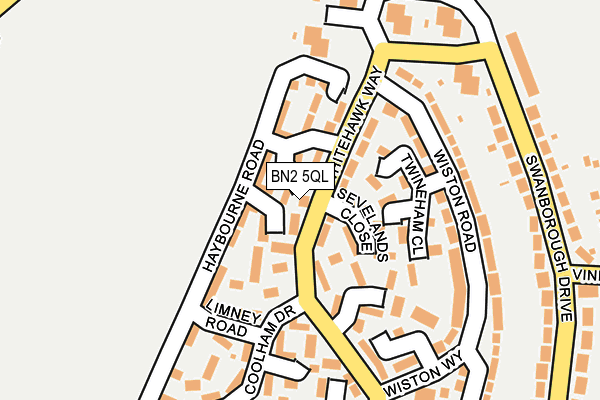 BN2 5QL map - OS OpenMap – Local (Ordnance Survey)