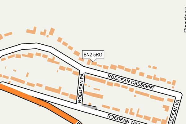 BN2 5RG map - OS OpenMap – Local (Ordnance Survey)