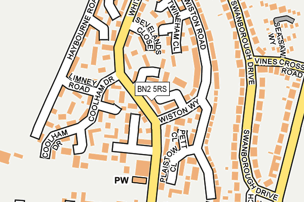 BN2 5RS map - OS OpenMap – Local (Ordnance Survey)