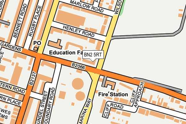 BN2 5RT map - OS OpenMap – Local (Ordnance Survey)