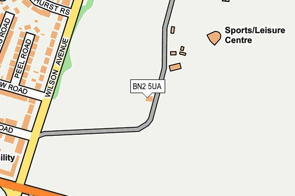BN2 5UA map - OS OpenMap – Local (Ordnance Survey)