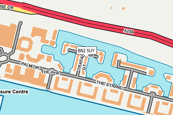BN2 5UY map - OS OpenMap – Local (Ordnance Survey)